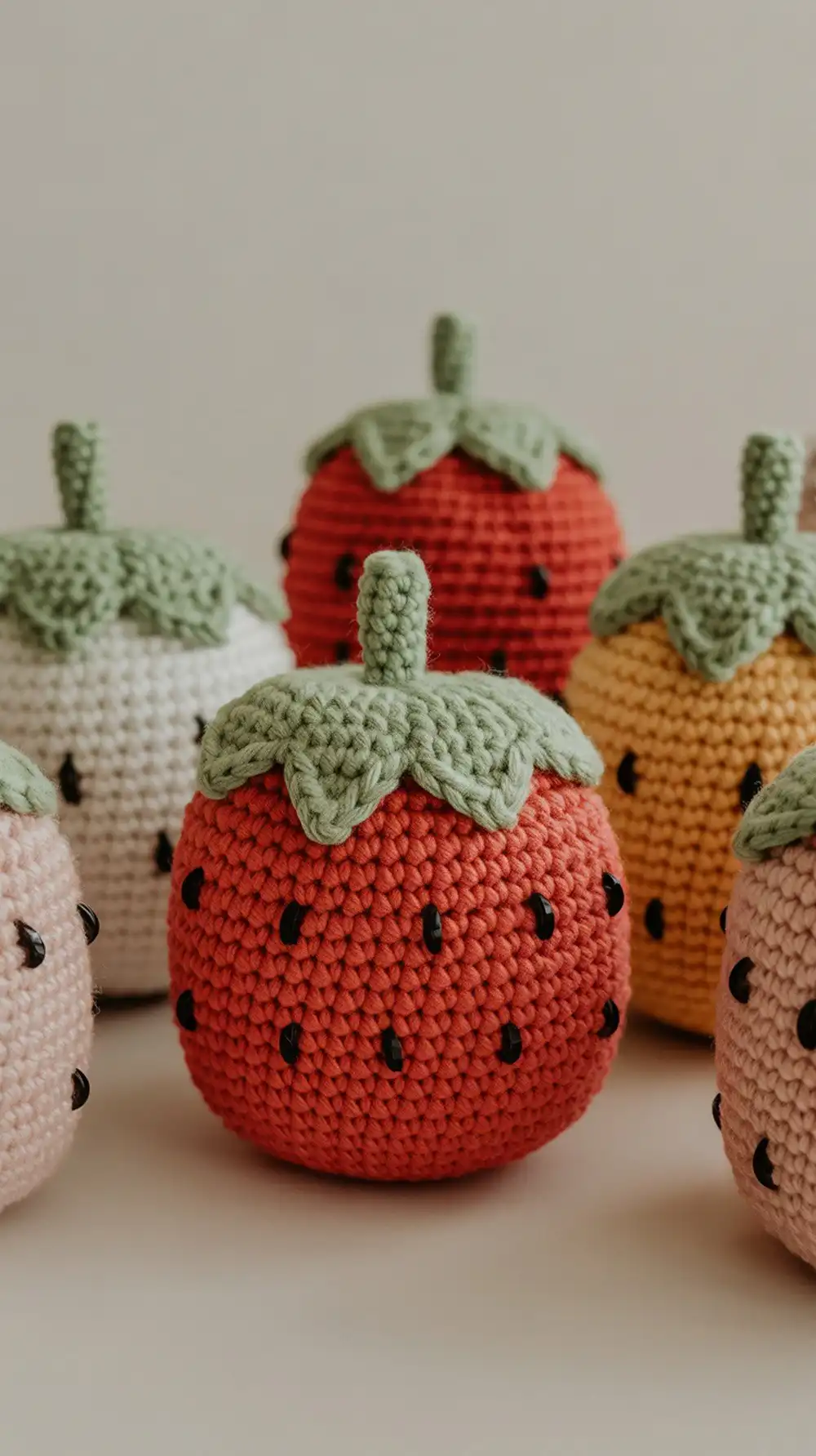 10 Crochet Strawberry Cup Cozies Ideas 8 Polished crochet strawberry cup cozy with seed beads from a summer fruit cozies set