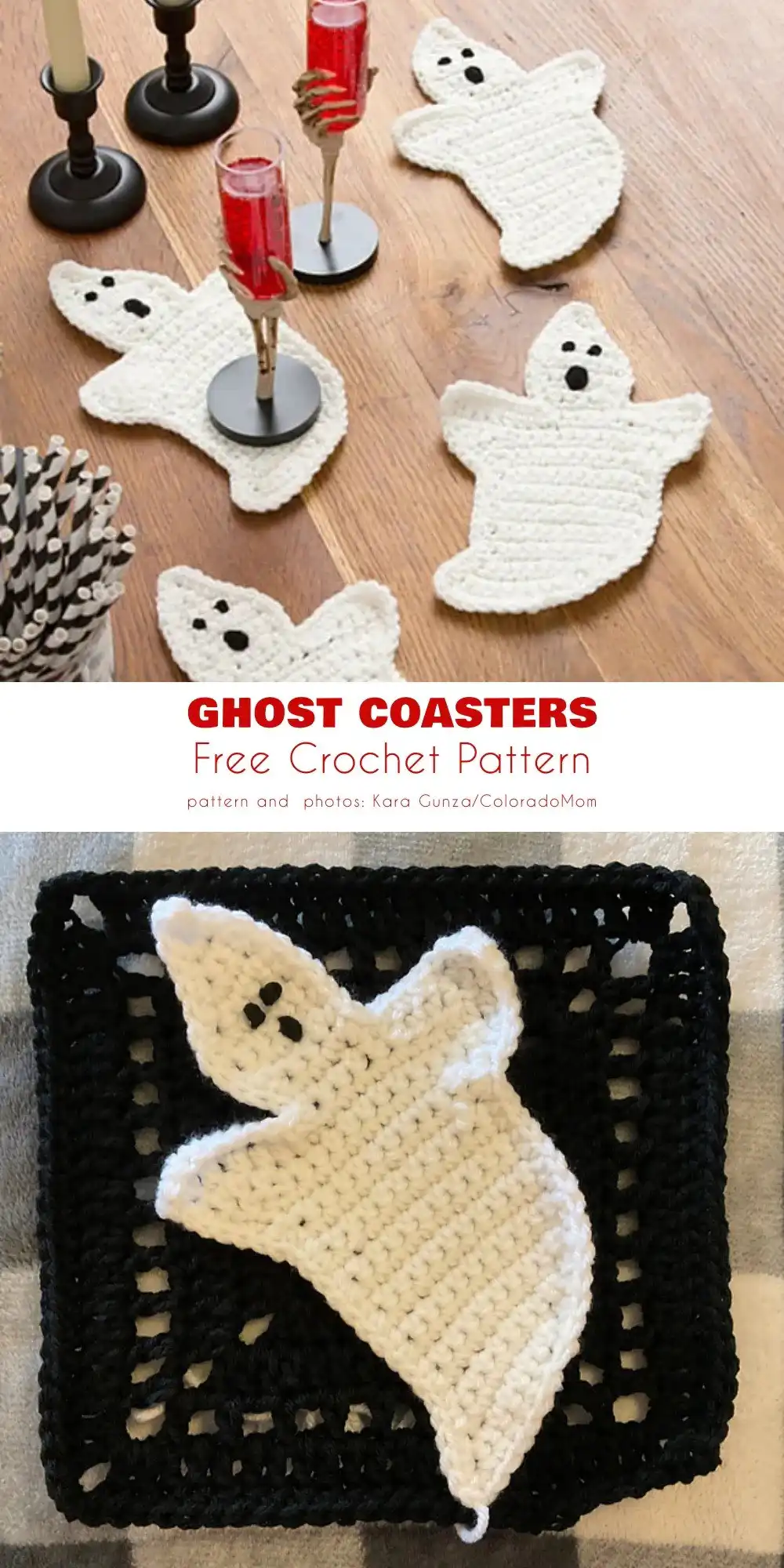 Kawaii-style white ghost amigurumi with pink blushing cheeks and large, innocent eyes, showing the Kawaii Blushing Ghost.