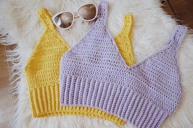 Crochet Summer Crop Top pattern in a bralette style