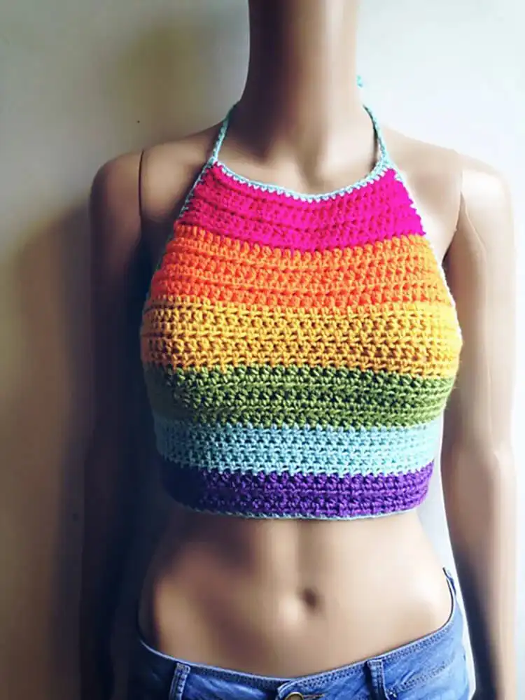 Simple and customizable Crochet Crop Top design