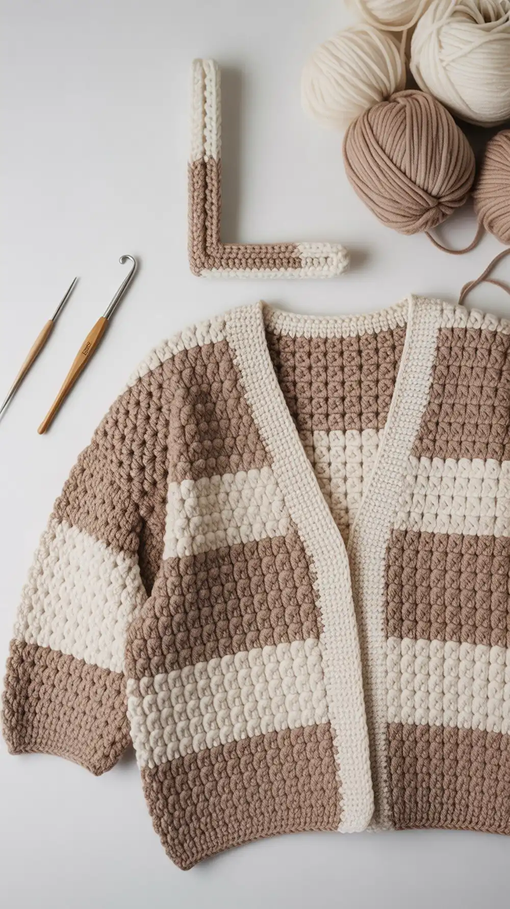 HexaGranny Cardigan in a structured Crochet-Along format, highlighting clear teaching and fit tips.