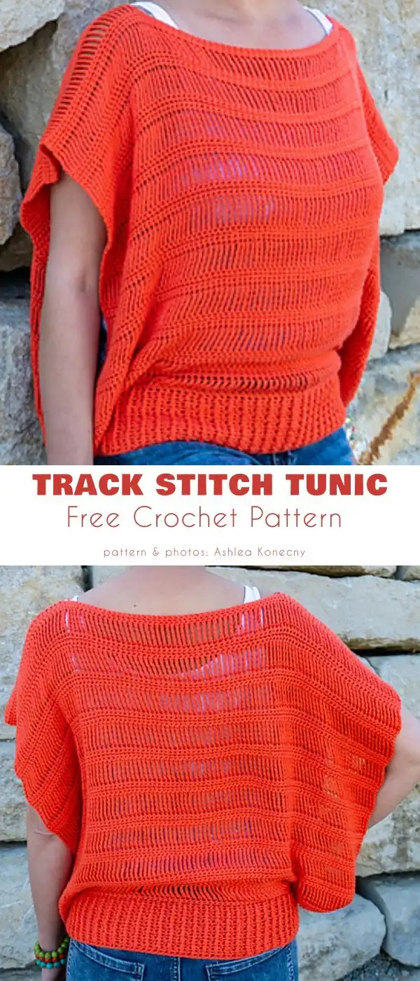 Track Stitch Tunic, a light and airy summer sweater perfect for beachwear or a casual, saucy look.