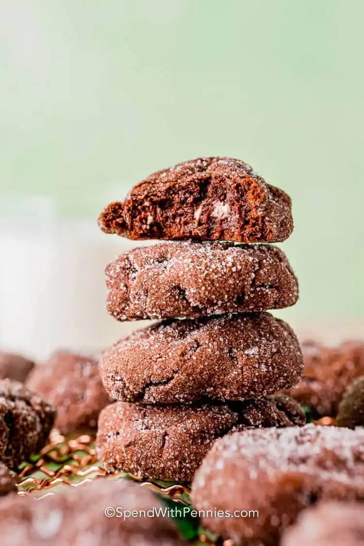 Andes Mint Cookie, with the signature green mint chocolate visible inside