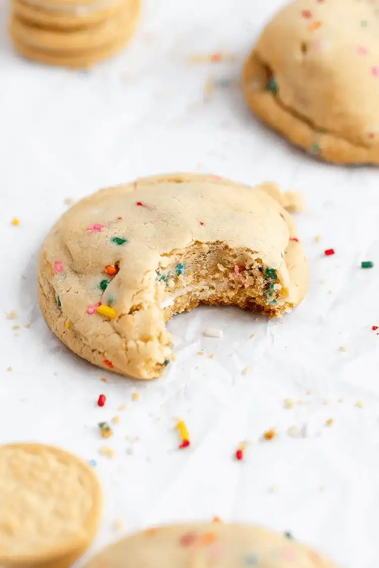 Oreo Stuffed Funfetti Cookie, vibrant with sprinkles and a hidden Oreo