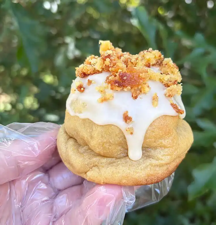 Honey Cornbread Cake Stuffed Cookie, featuring the unique cornbread cake filling