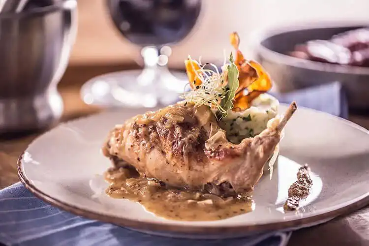 14 Rabbit Recipes that will Make your Mouth Water 14 Greek rabbit stew cooked in a vibrant red wine sauce, garnished with fresh herbs.