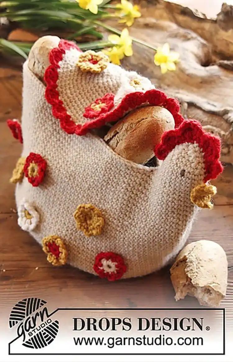 The Henny Penny Chicken Basket, a charming storage solution shaped like a hen, perfect for organization.
