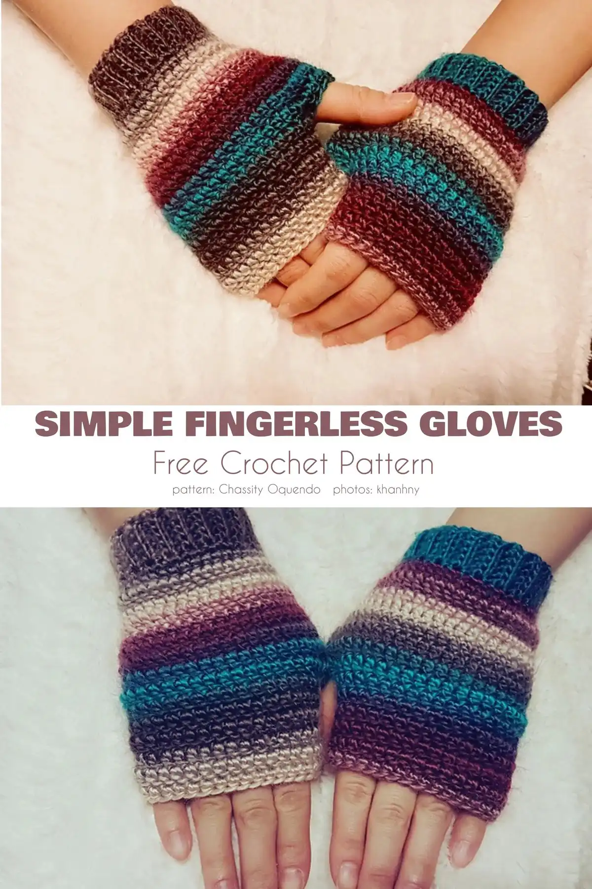 Simple Fingerless Gloves, a shorter design that extends just beyond the wrist, perfect for a subtle fashion statement.
