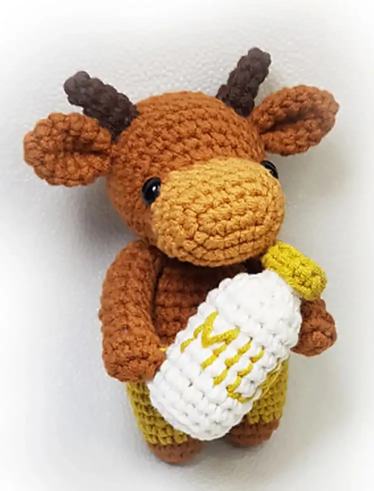A unique Chubby Milky Cow plushie featuring two designs: one as a strawberry ice cream cow and another as a chocolate chip cookie cow.