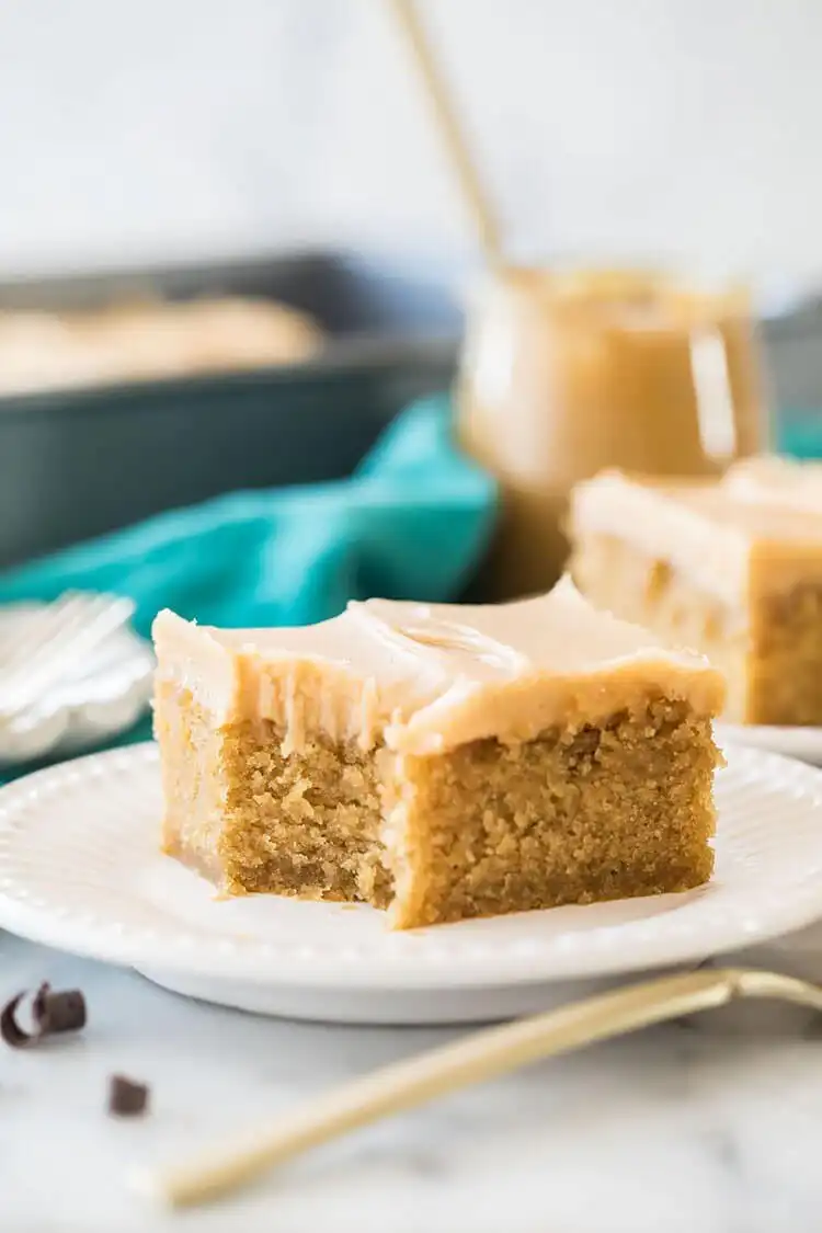 Peanut butter sheet cake with creamy peanut butter frosting