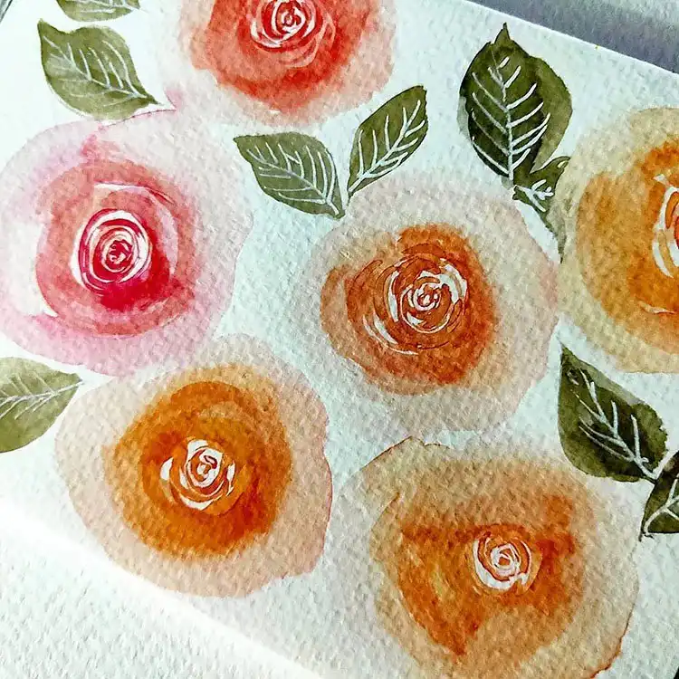 A simple and delicate carnation watercolor painting, demonstrating the beauty of using real flower references.