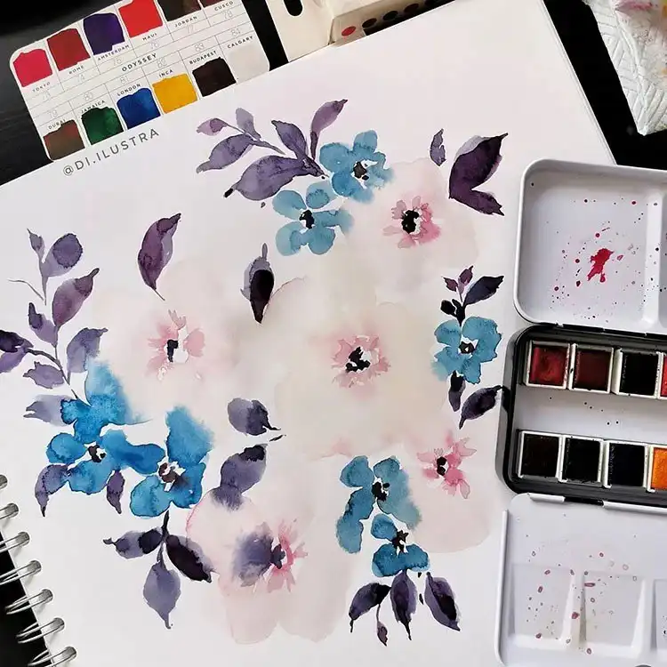 A watercolor tutorial demonstrating how to paint a beautiful flower, focusing on petal structure and light.