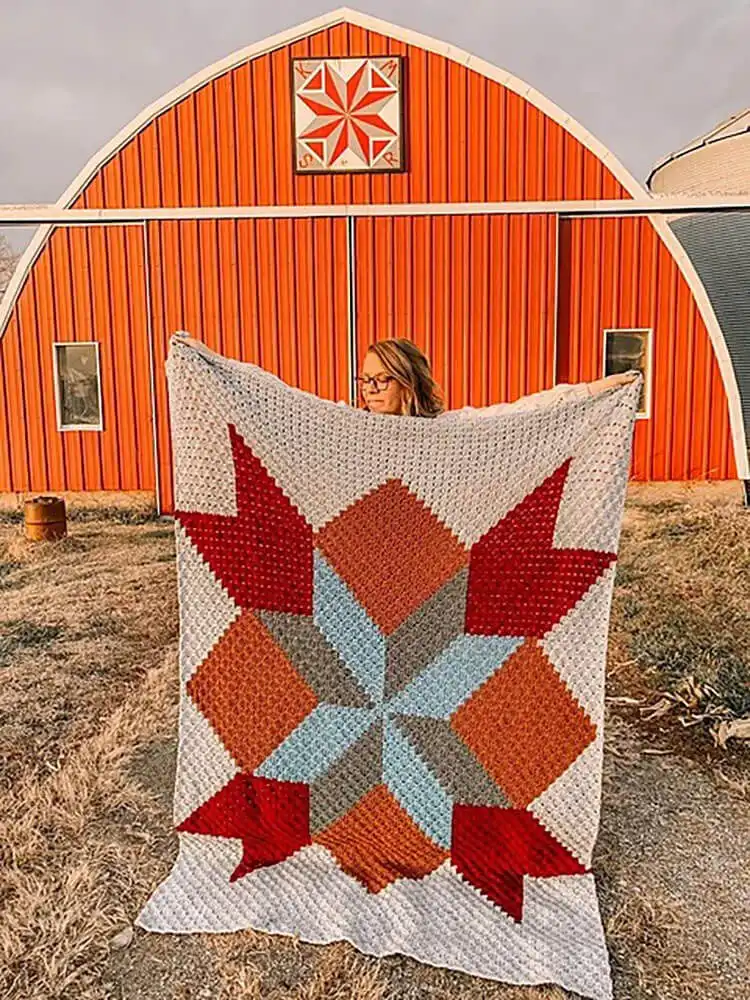 A delightful Corner to Corner Baby Blanket in soft, customizable colors.