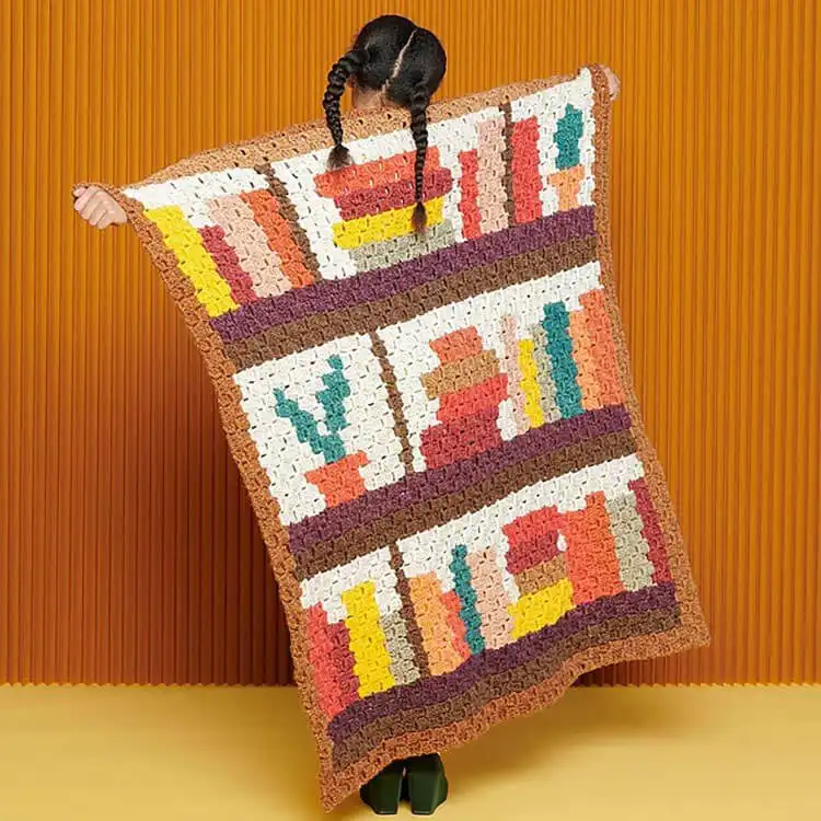 A fun Best in Show Dog Blanket featuring various C2C dog breed pixel art.