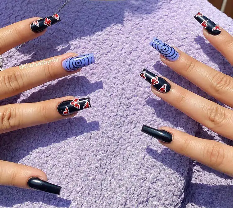 23 Anime Nail Designs to Show Your Love for Anime and Manga - Jujutsu Kaisen Sukuna 12 Spirited Away themed nails featuring intricate details of the bathhouse and spirit characters in ethereal colors.