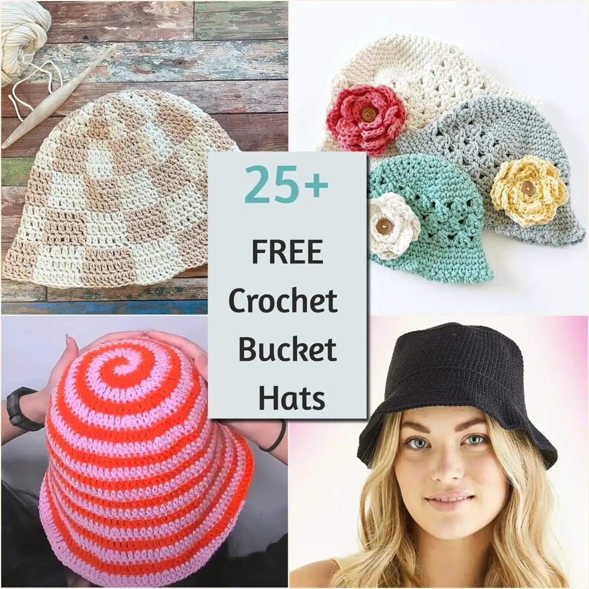 A classic yellow crochet bucket hat made with single crochet stitches, perfect for beginners