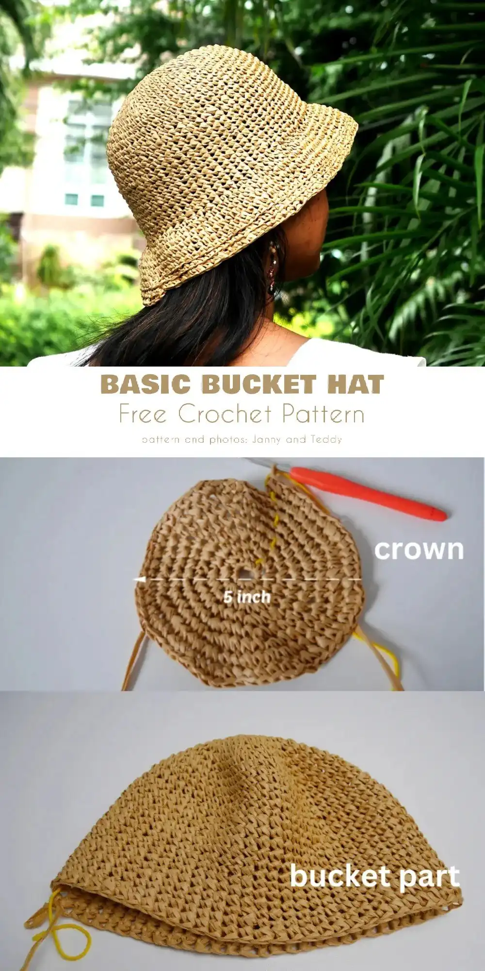 An elegant summer lace crochet bucket hat in white, featuring shell stitches