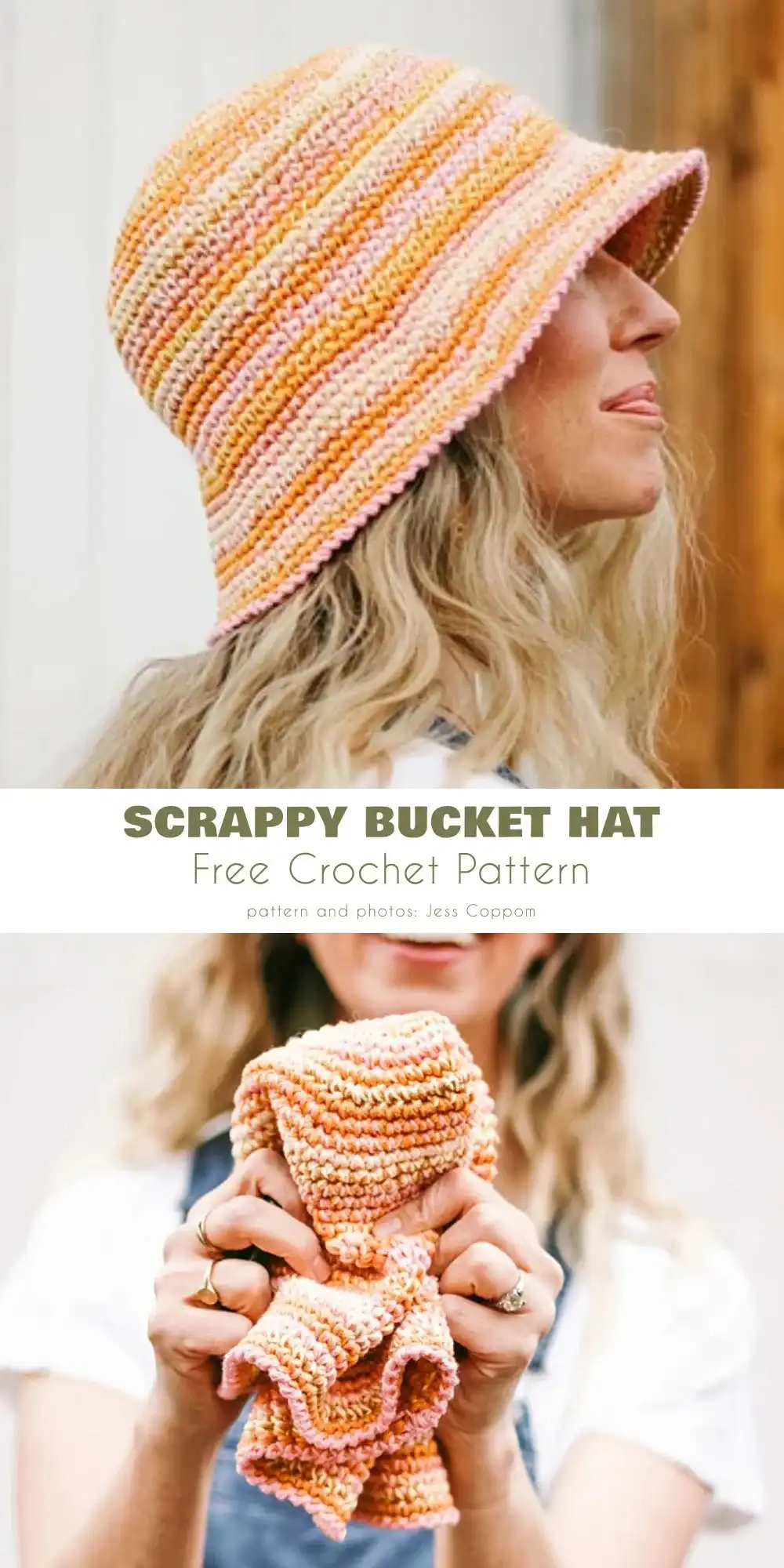 A vibrant crochet bucket hat made from colorful granny squares, showcasing vintage style