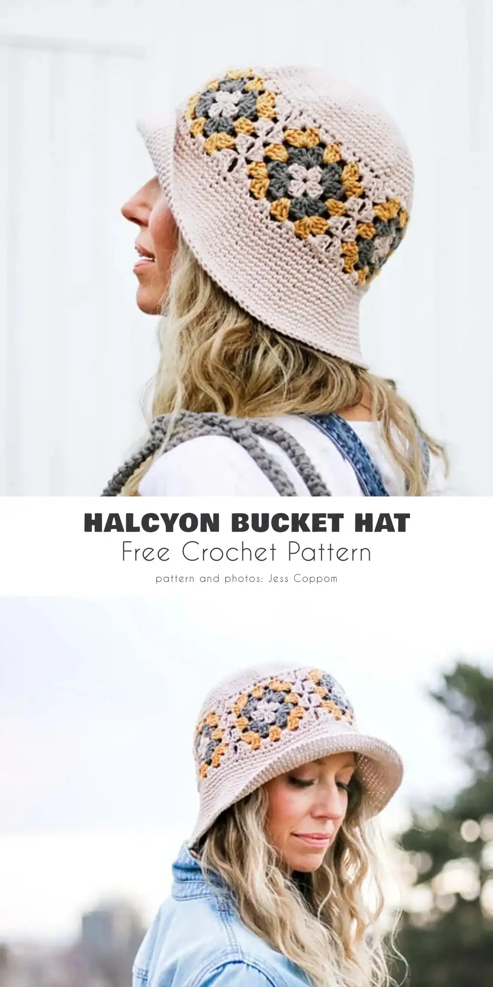 A chunky, warm winter crochet bucket hat in a rich burgundy, made with super bulky yarn