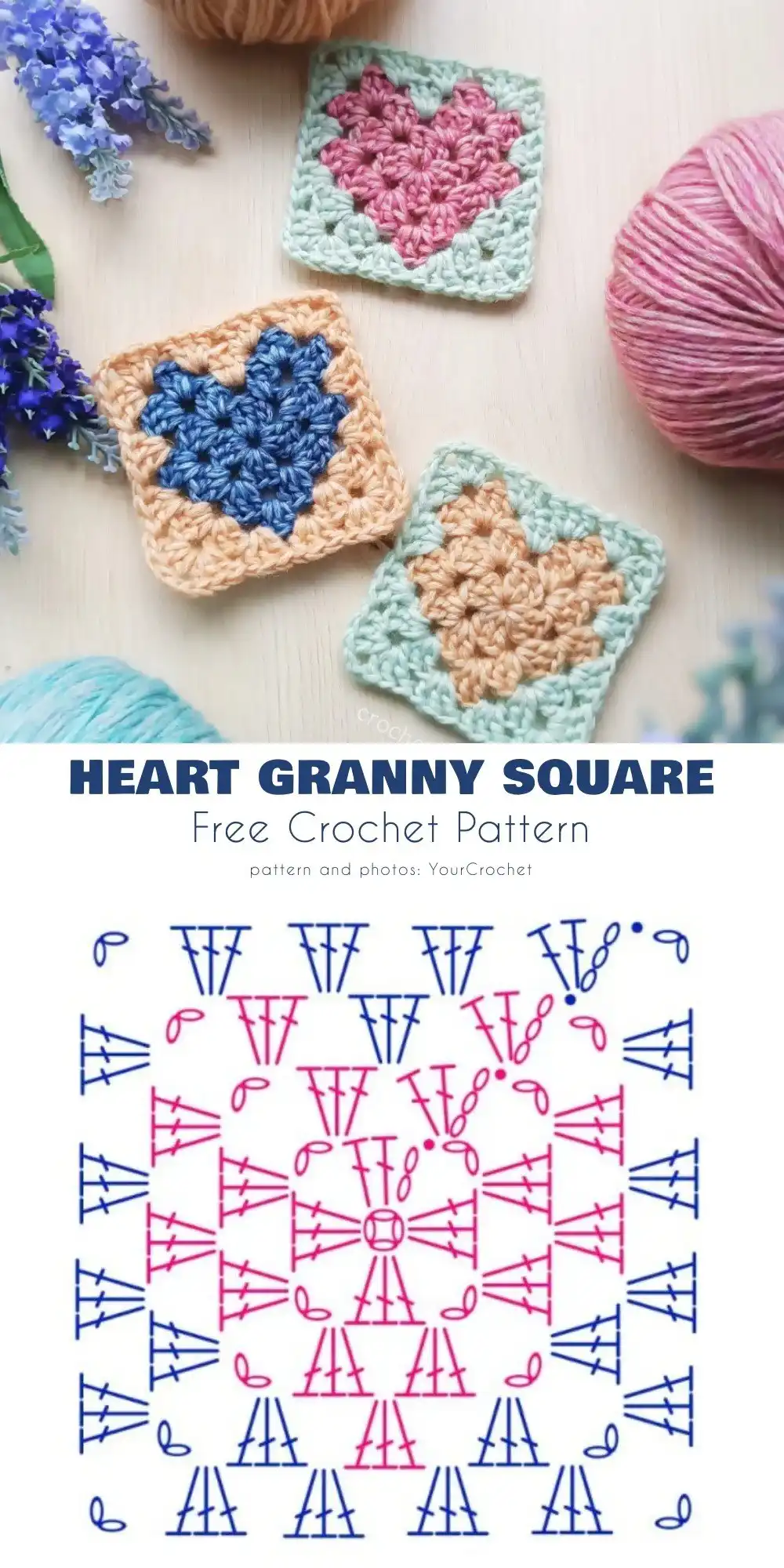 A collage of crochet patterns featuring hearts and flowers in various designs and colors, capturing the essence of Valentine's Day crochet, with text '25+ Easy Valentine's Day Gifts Free Crochet Patterns.'