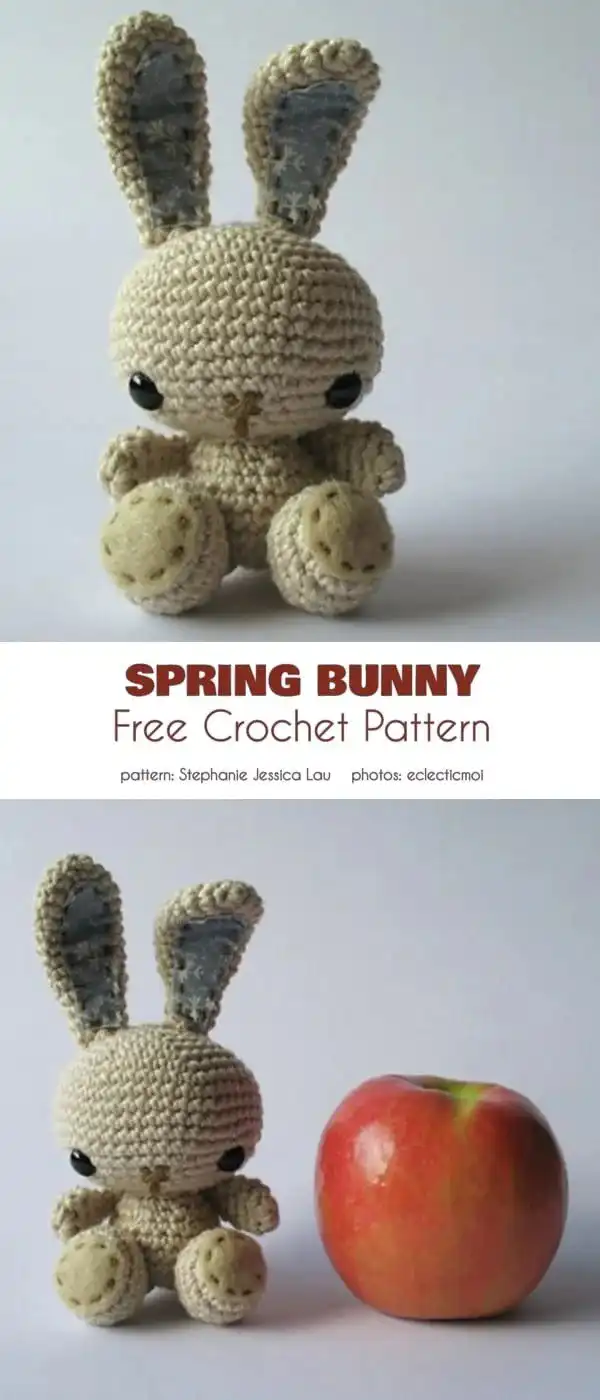 An adorable and pocket-sized tiny bunny crochet pattern.