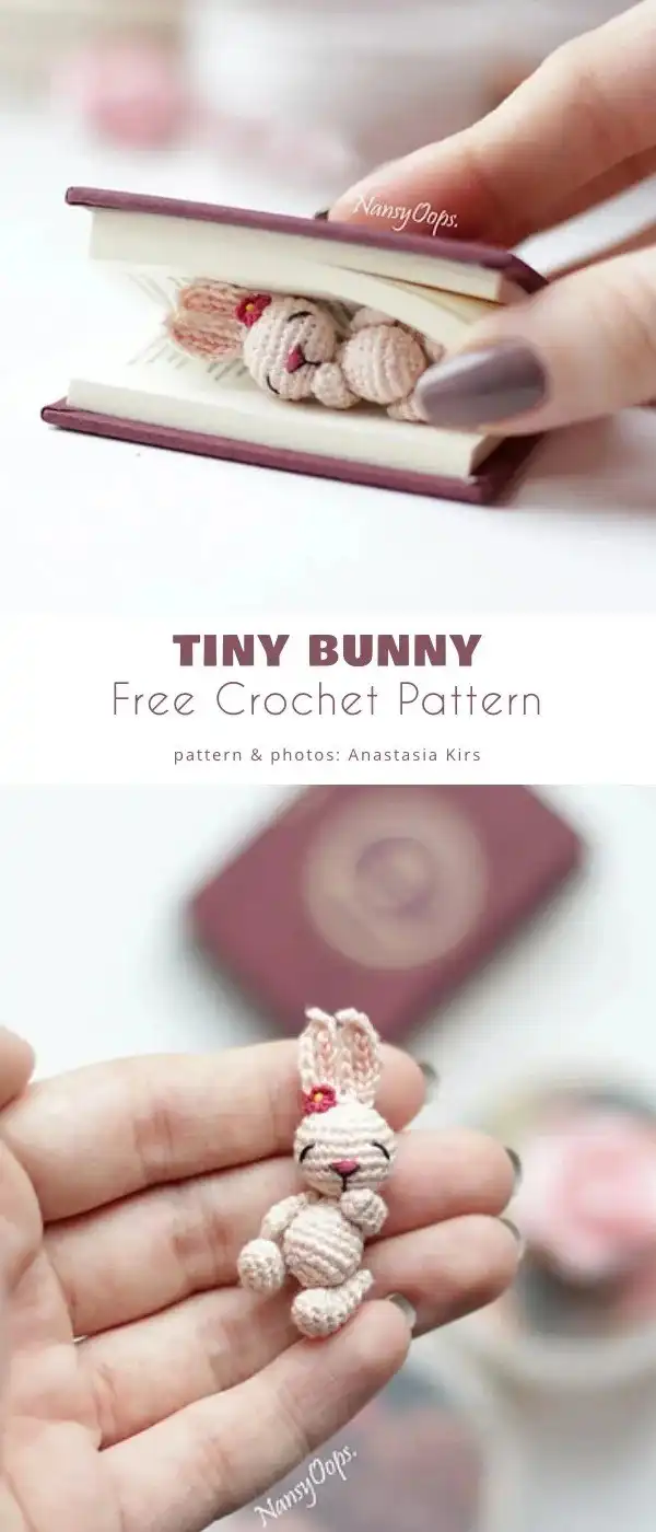 Rose bunny free crochet pattern, featuring delicate floral-inspired details.