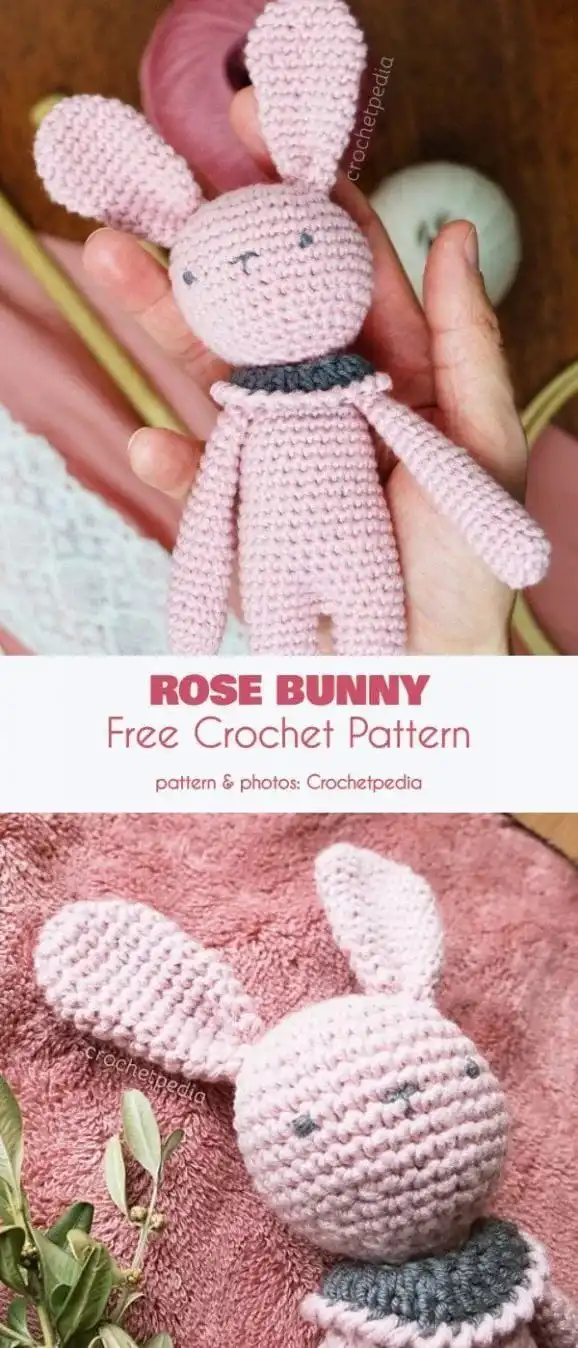 Free spring bunnies crochet pattern by Stephanie Jessica Lau.
