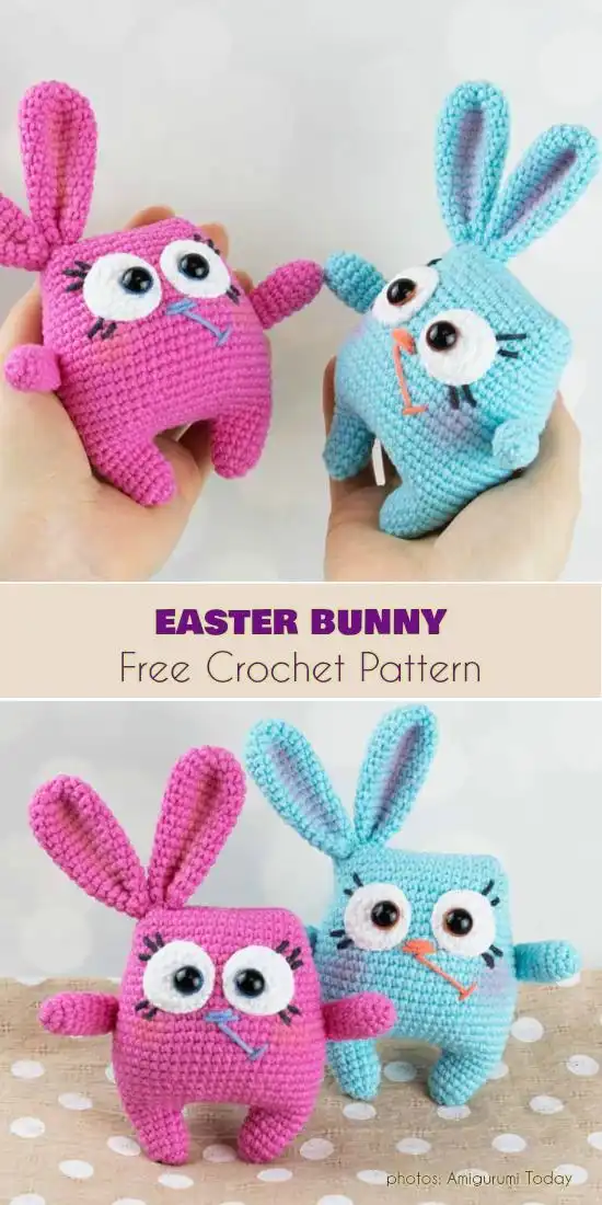 A gray crocheted bunny adorned with delicate floral embellishments for a sophisticated look.