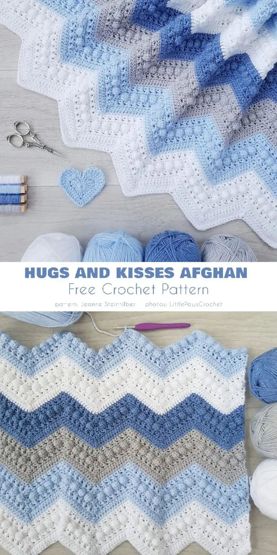 Fun and Feather Baby Afghan, showcasing the delicate and airy feather and fan stitch in a soft yarn