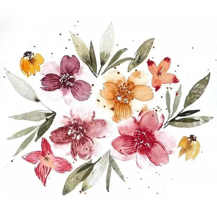 Beautiful watercolor poppy flowers, noted for their beginner-friendly shapes among 25 Watercolor Flower Ideas for Beginners.