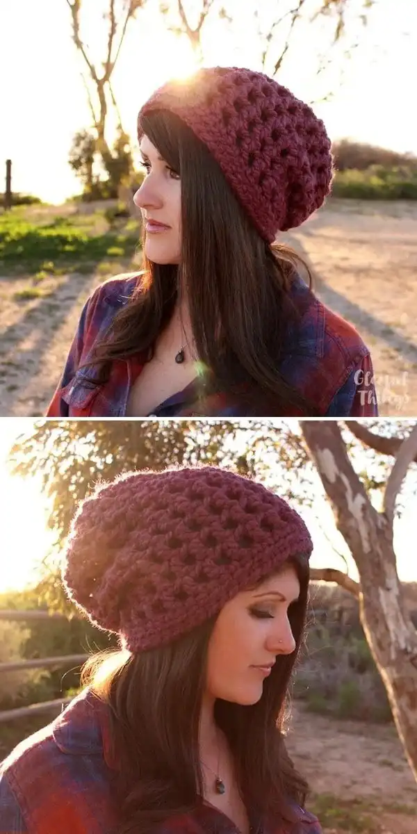 Elegant cloche crochet hat in a vintage style with a small brim, part of the 35 Free Crochet Hat Patterns collection.
