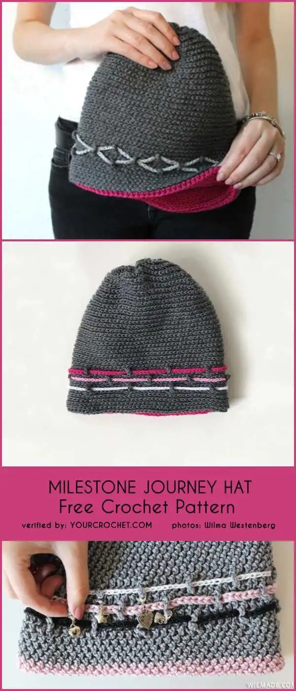 Textured crochet bobble hat in a solid color, showcasing the raised bobble stitches for a playful look in 35 Free Crochet Hat Patterns.