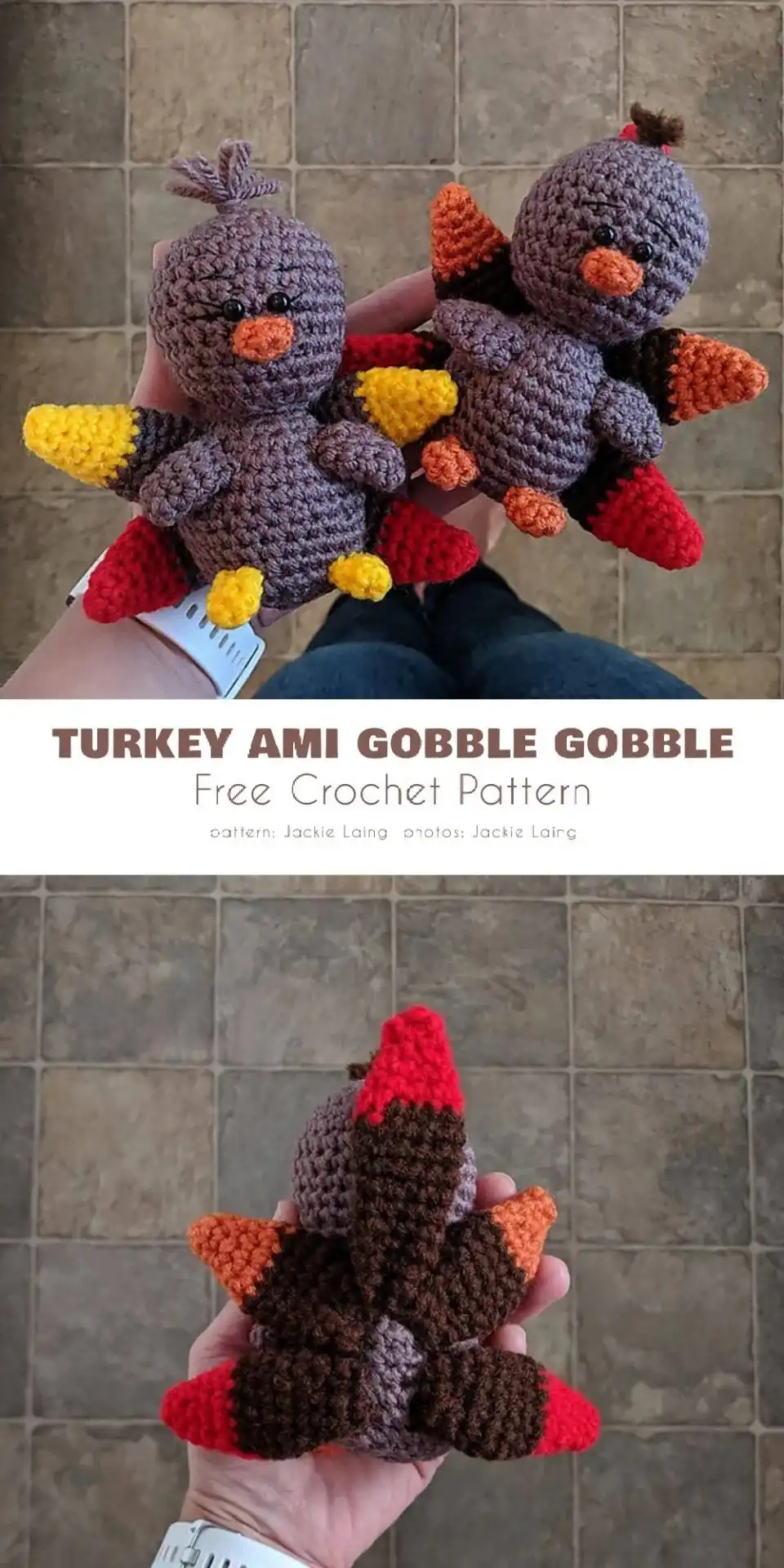 5 Best Amigurumi Turkey Toy Free Crochet Patterns 3 A finished Thanksgiving Turkey Gnome amigurumi crochet pattern with a festive turkey body and gnome hat