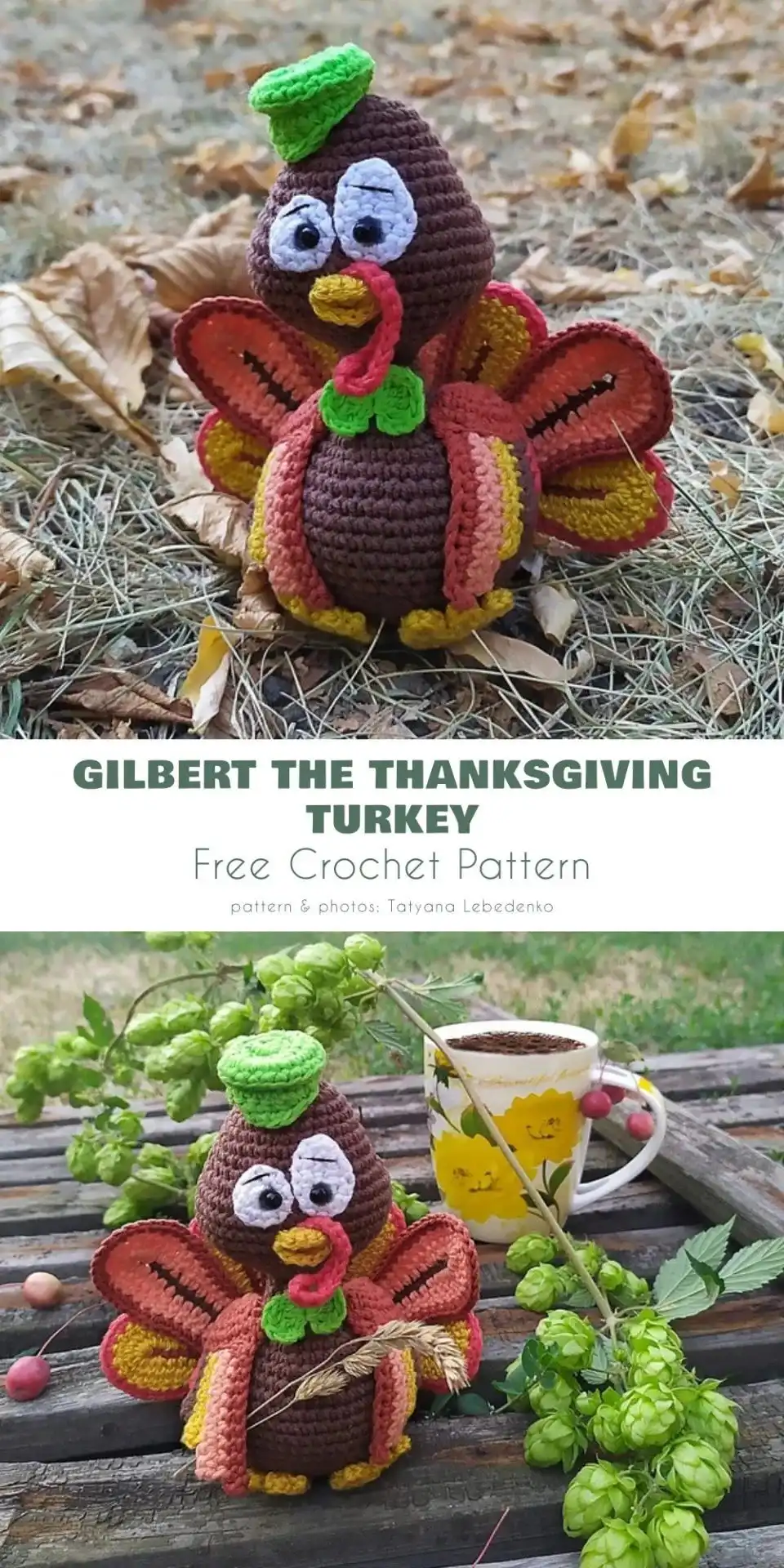 5 Best Amigurumi Turkey Toy Free Crochet Patterns 7 A charming Country Turkey amigurumi crochet pattern in rustic colors, perfect for farmhouse decor