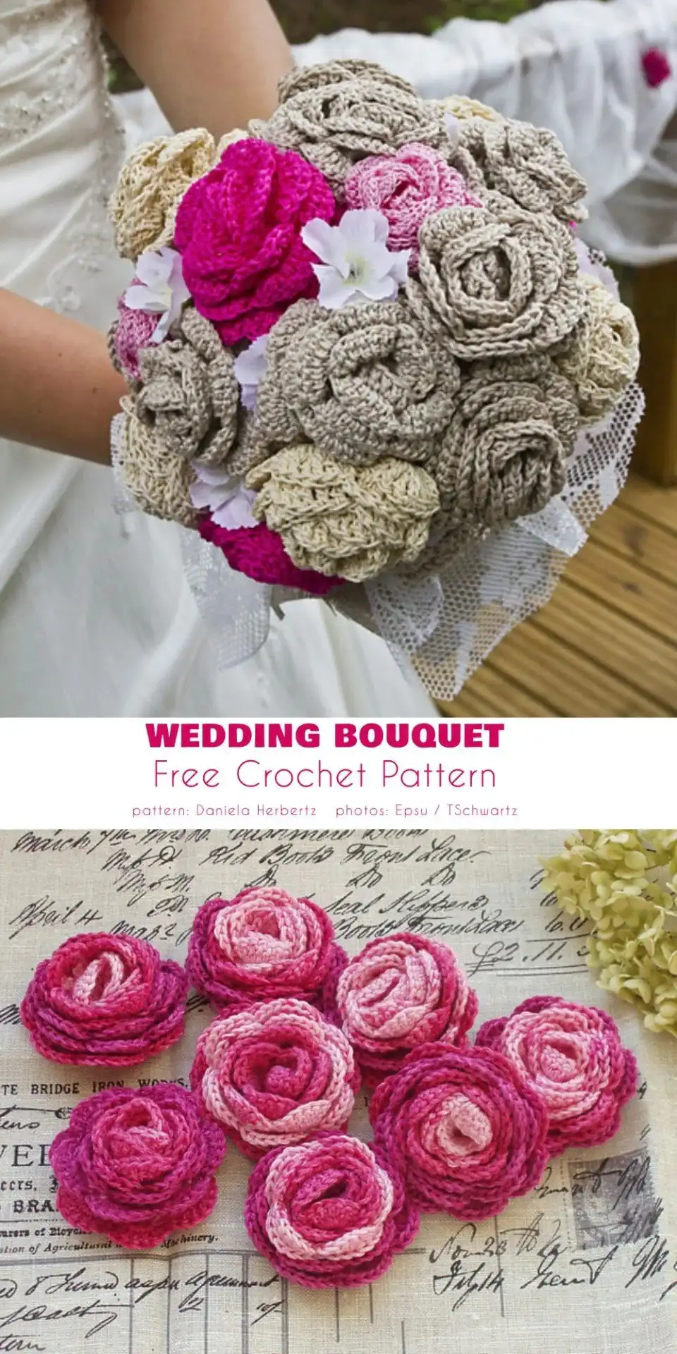 A stunning arrangement of a crocheted rose garden design, featuring multiple roses in different colors and sizes=