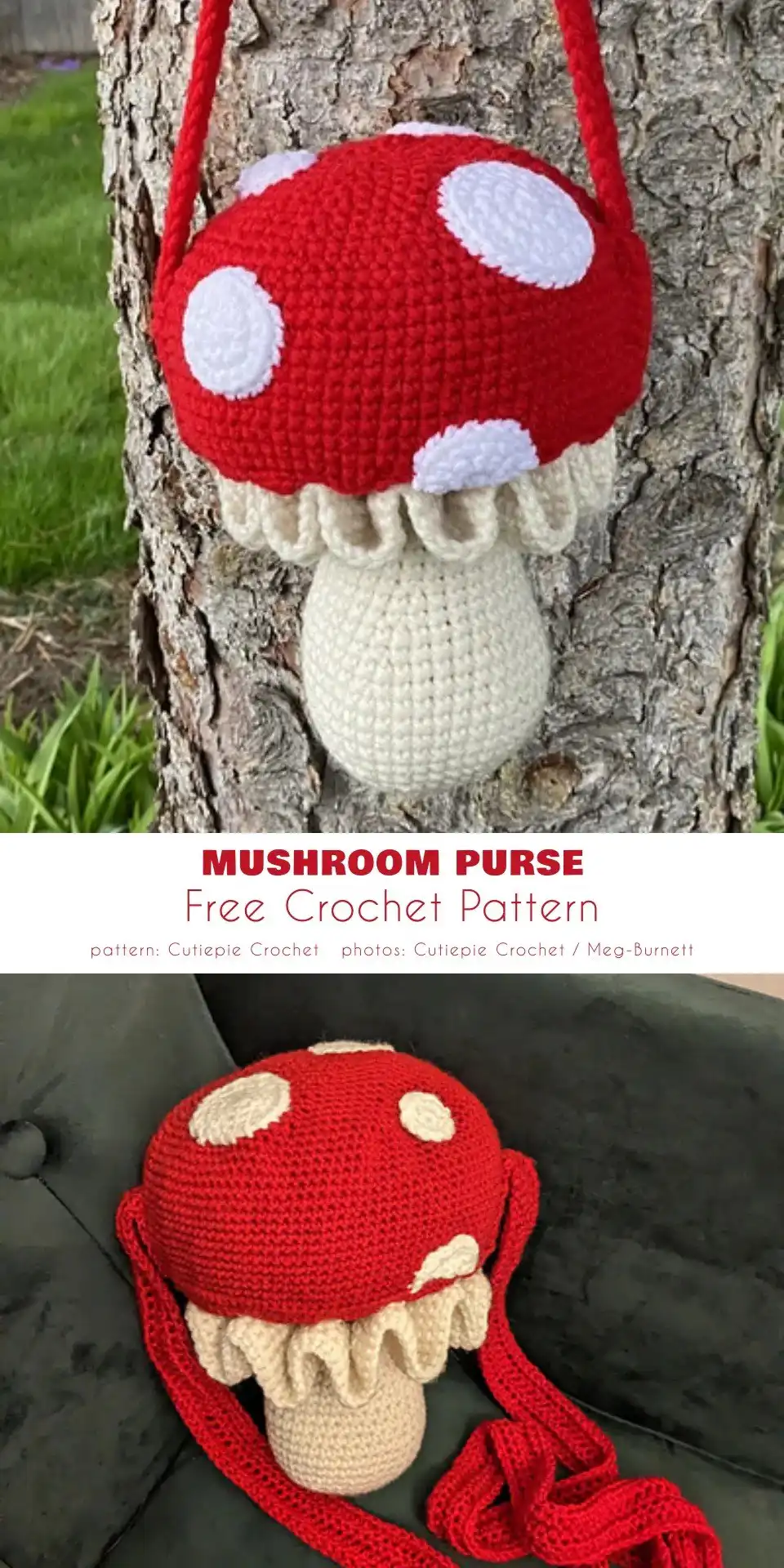 Crocheted Mario hat in red with an 'M' emblem and a black bushy moustache, ideal for cosplay or themed parties.