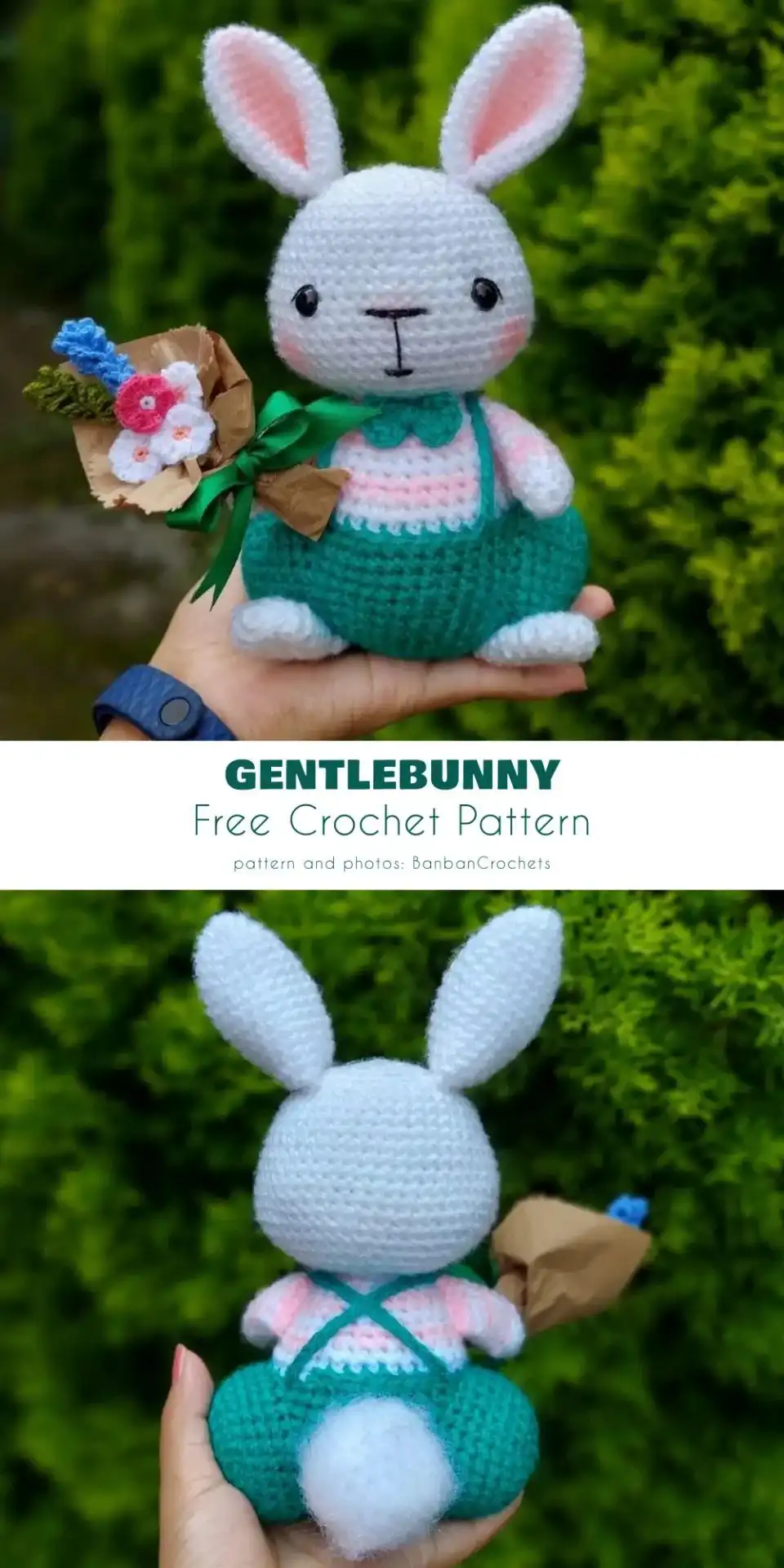 A sleepy crochet bunny with long, floppy ears resting peacefully, showcasing its cuddly texture.