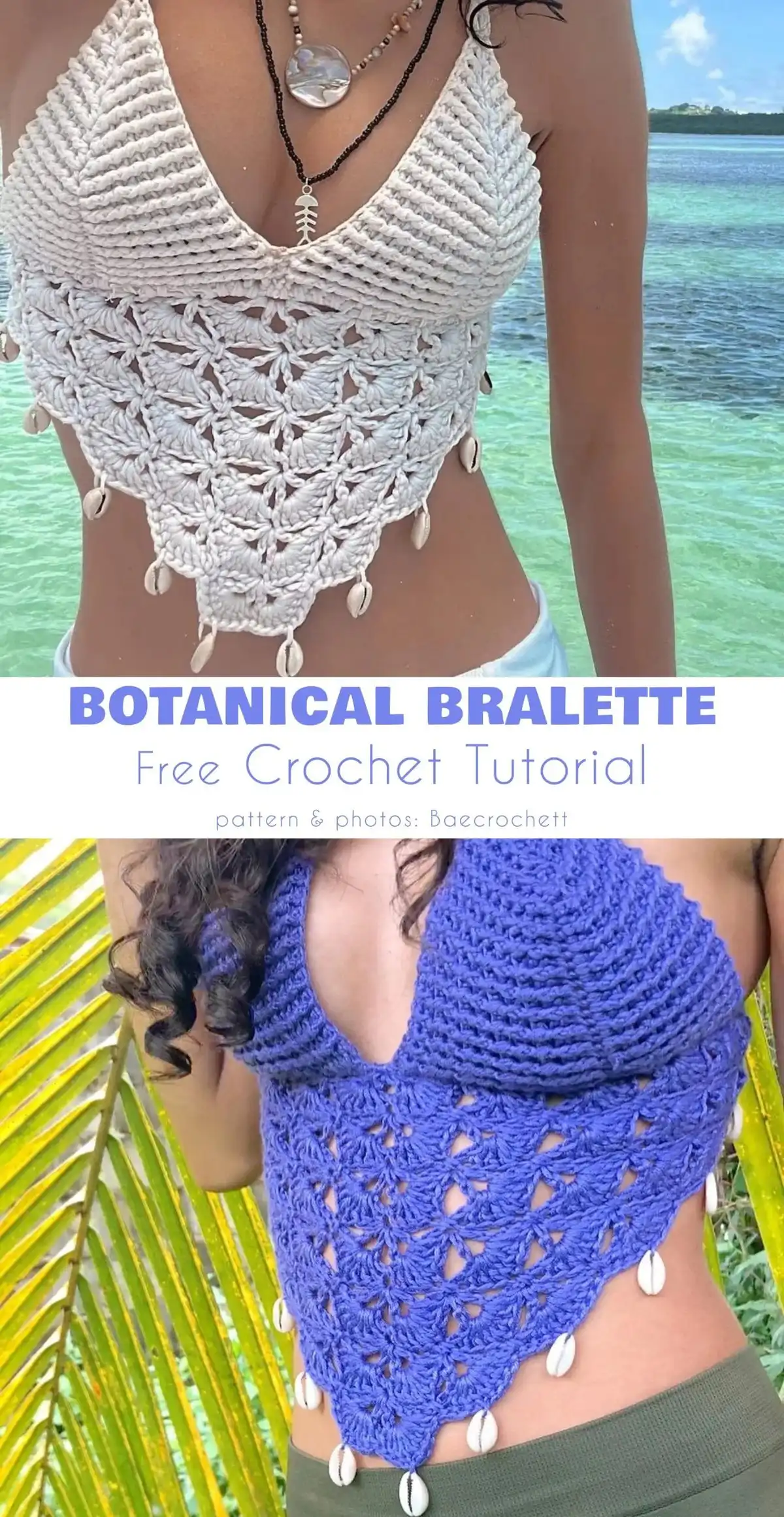 Woman wearing a vibrant yellow Stella Crop Top, a versatile crochet halter top design for summer