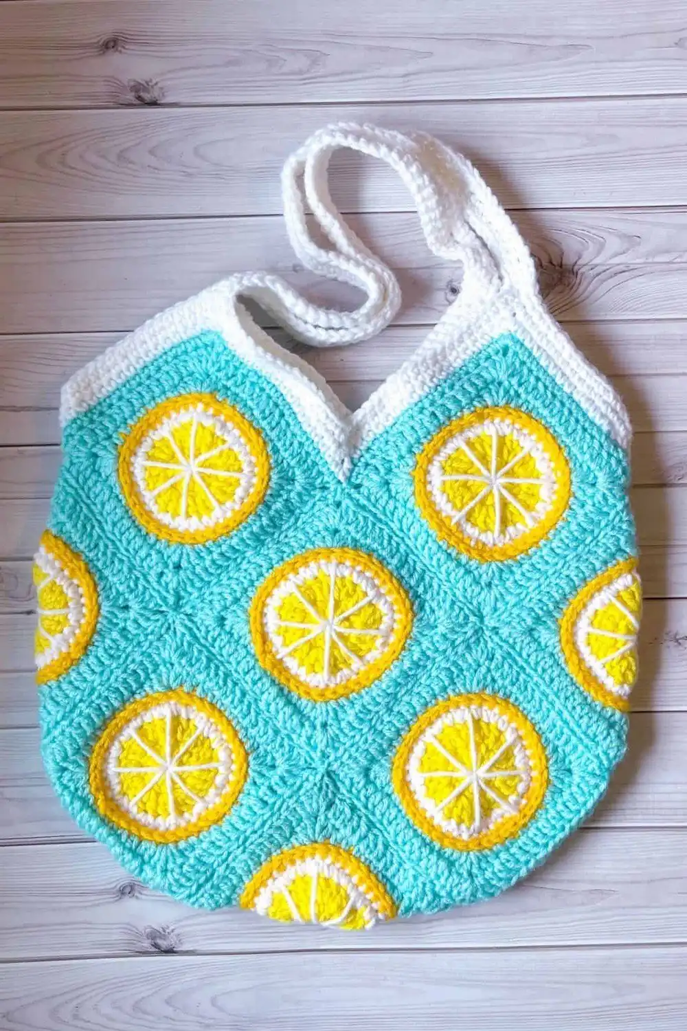 7 Crochet Lemon Heart Crossbody Bag ideas 4 Handmade lemon granny square heart crossbody bag in yellow and cream