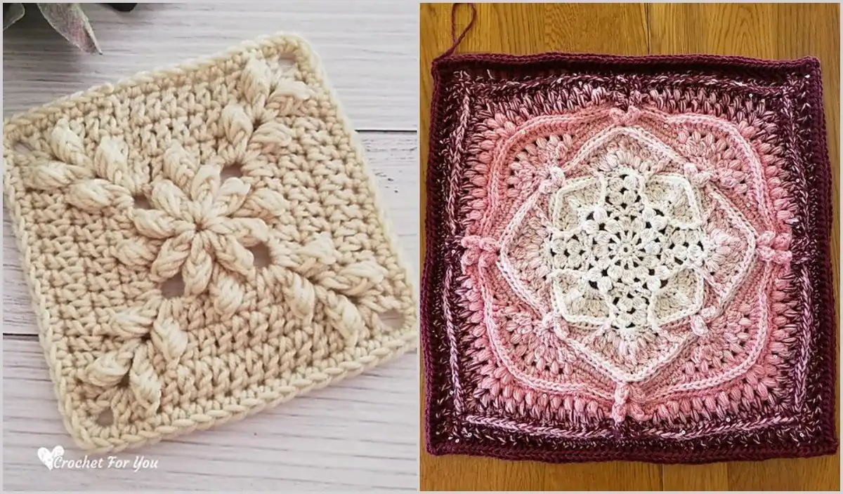 A vibrant collection of Amazing Afghan Square Free Crochet Patterns, showcasing various colors and textures.