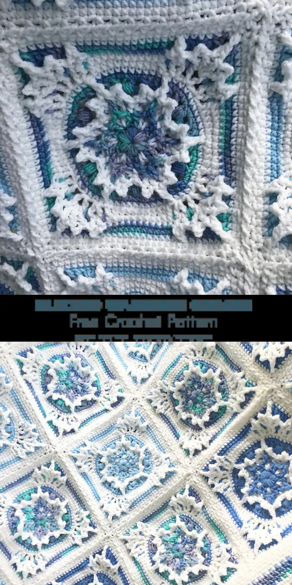 Blizzard Warning! Square, illustrating the clever integration of a hexagonal pattern into a square for a unique texture.