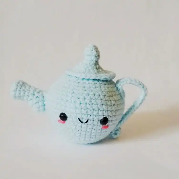 Cute Lil Teapot amigurumi crochet pattern for tea lovers, a charming kitchen accent.