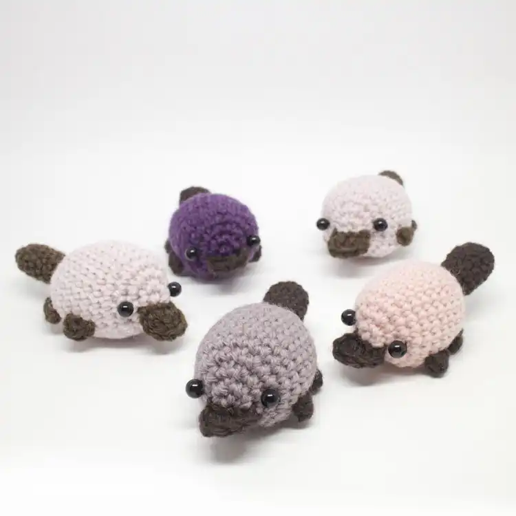 Cute Platypus amigurumi crochet, a unique Australian animal plushie.