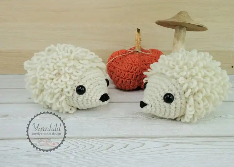 Hedgehog Hedda amigurumi crochet pattern, a charming woodland creature plushie.