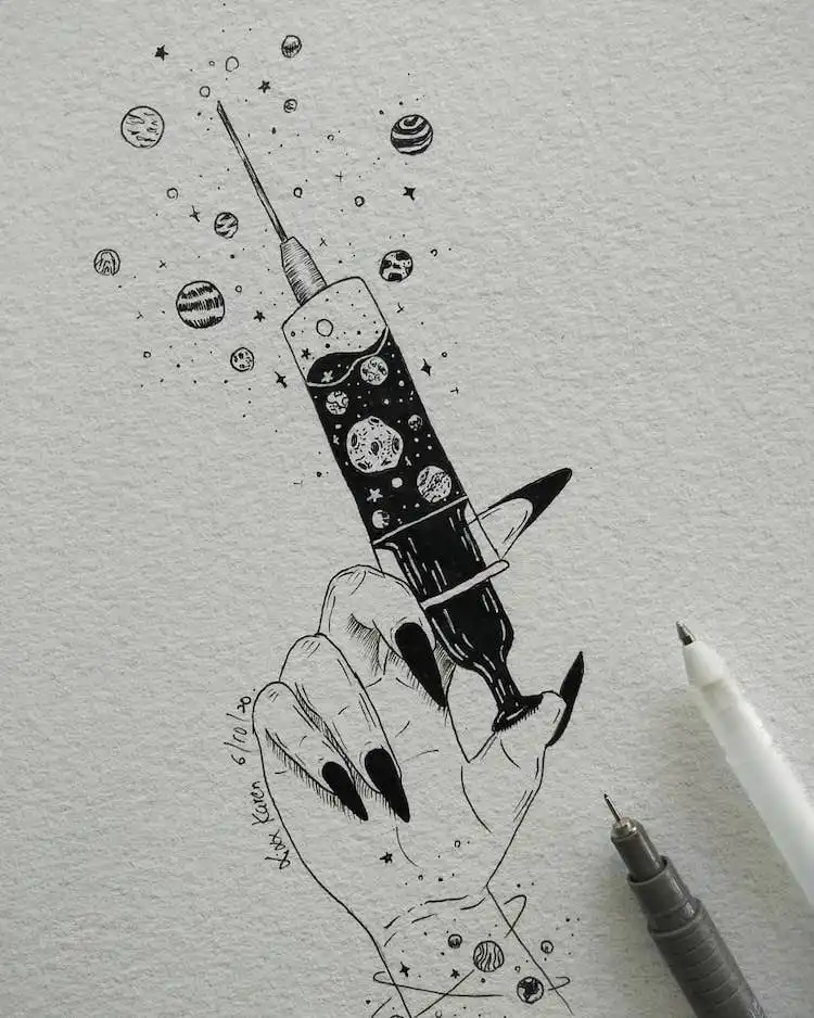 Switch drawing by Mixx Karen, a playful art piece incorporating the Nintendo Switch into aesthetic drawing ideas.