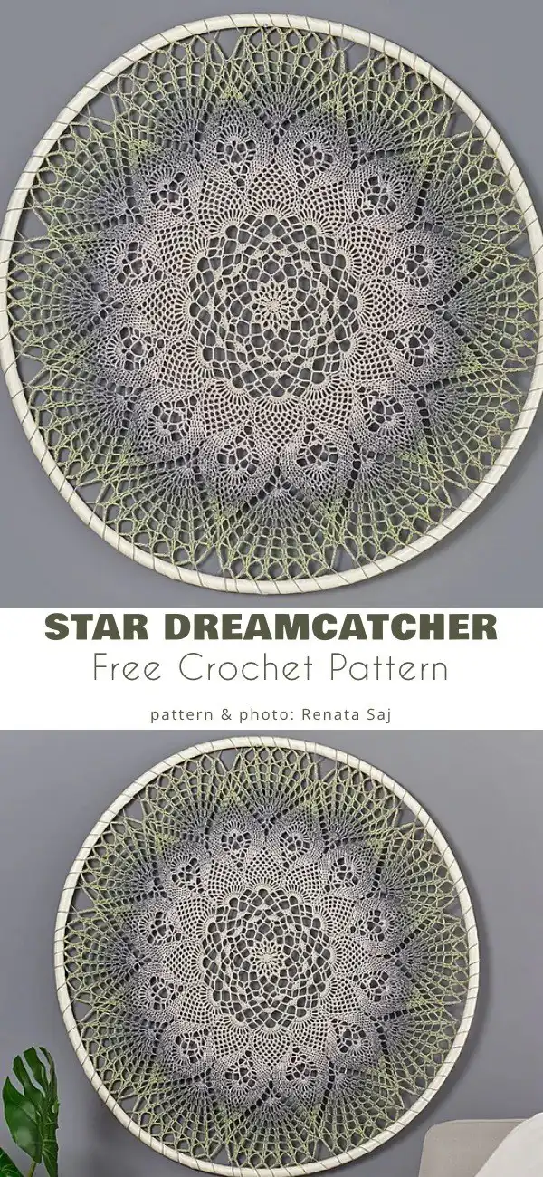Collection of crochet mandalas in different sizes=
