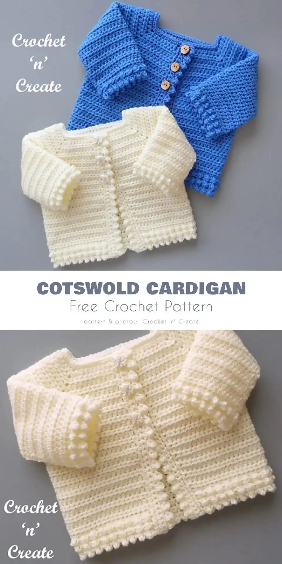 A classic Cotswold Baby Cardigan in a neutral tone, ideal for pairing with a matching hat and suitable for newborns.