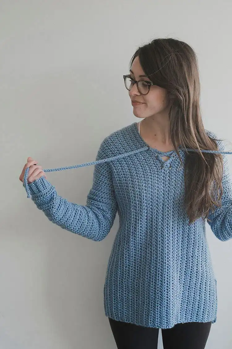 Creative Crochet Sweater Patterns - Vintage Brands Design and Birds Design 25 Adorable Cross My Heart Sweater with charming eyelet and i-cord neckline, crafted in one seamless piece.