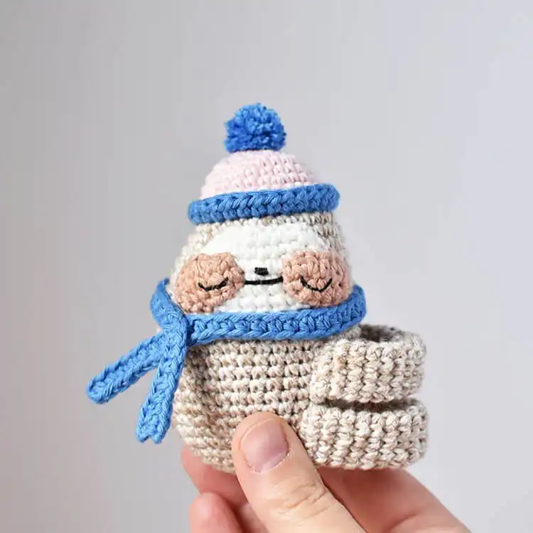 Crochet Animal Pattern - Free Crochet Baby Sloth 17 Versatile Sloth Amigurumi crochet animal pattern for ornaments or decor.