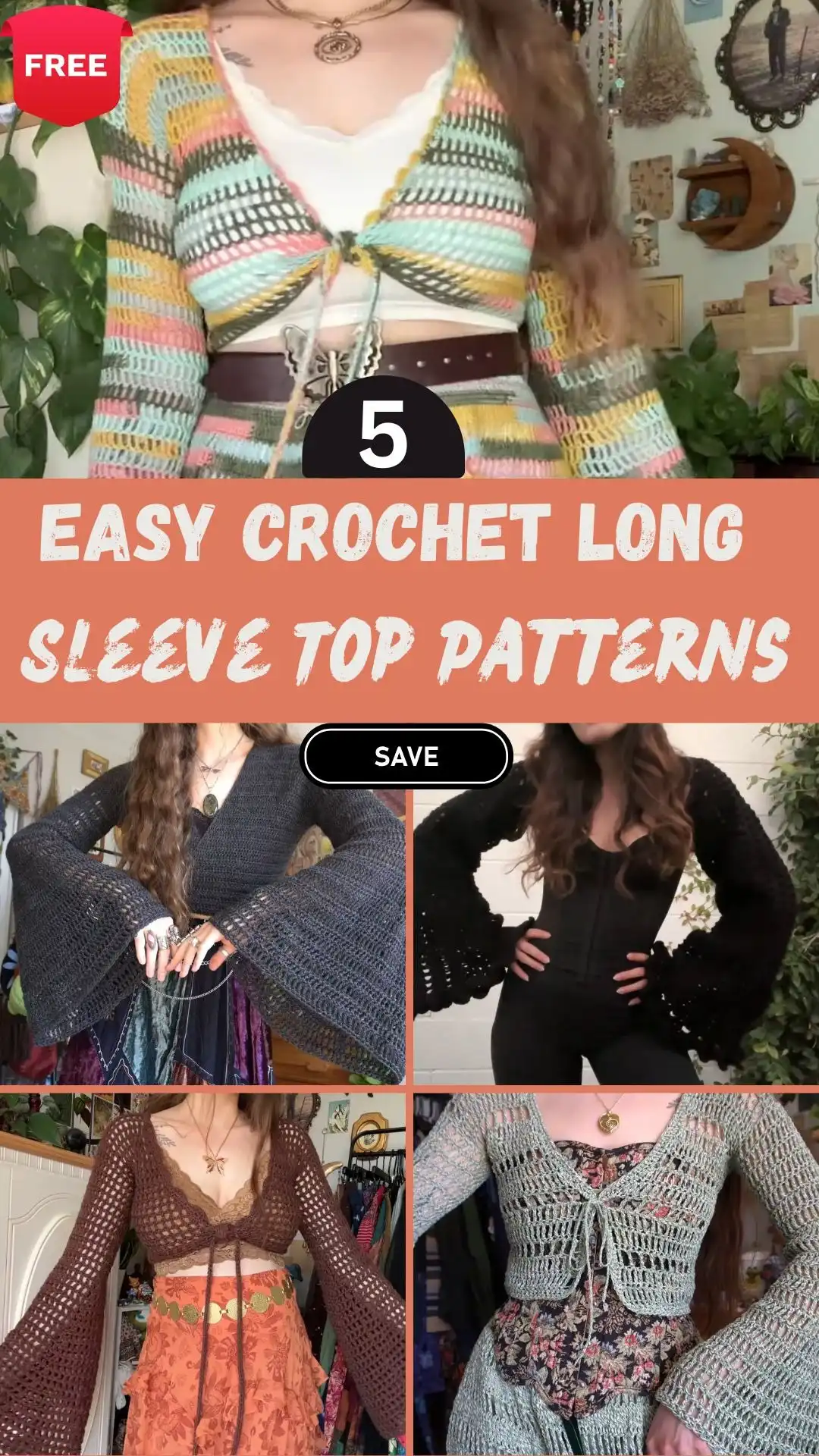 Woman wearing an elegant, size-inclusive Honest Crochet Whimsy Bell Sleeve Cardigan in a neutral tone, showcasing its relaxed fit and flowing bell sleeves.